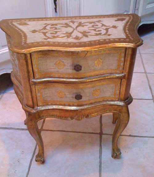 vintage bedside table